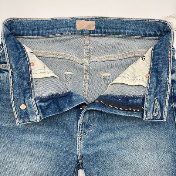 MOTHER | NWT The Mid Rise Dazzler Ankle Fray Riding the Cliffside Jeans 25 - Picture 9 of 16